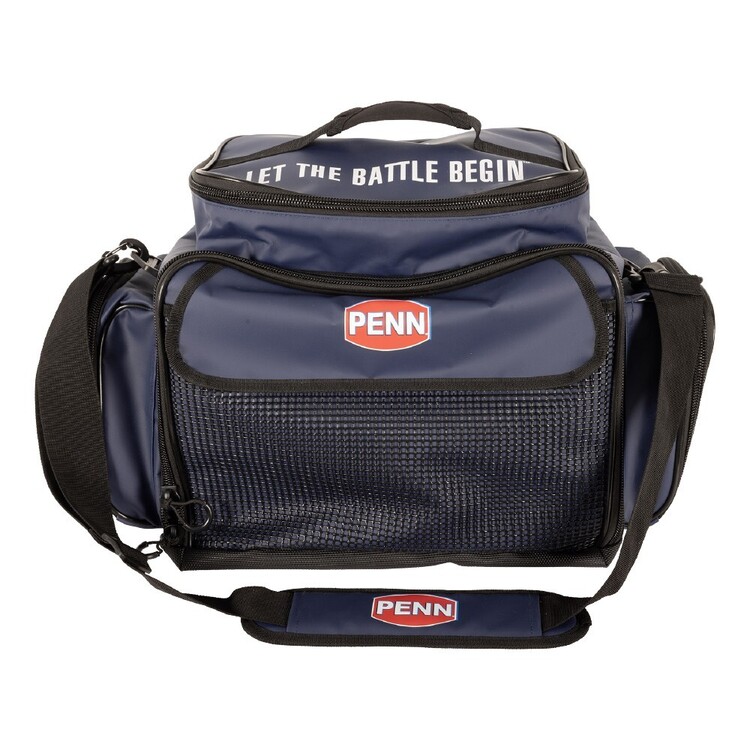 fishing tackle bag australia TT STORAGE Tackle Tactics 3600 size black camo utility boxes and multiple storage pockets for baits Penn Large Saltwater Tournament Tackle