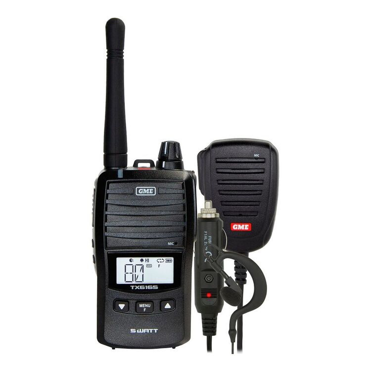 GME TX6165 Watt UHF CB Handheld Radio Pack Black