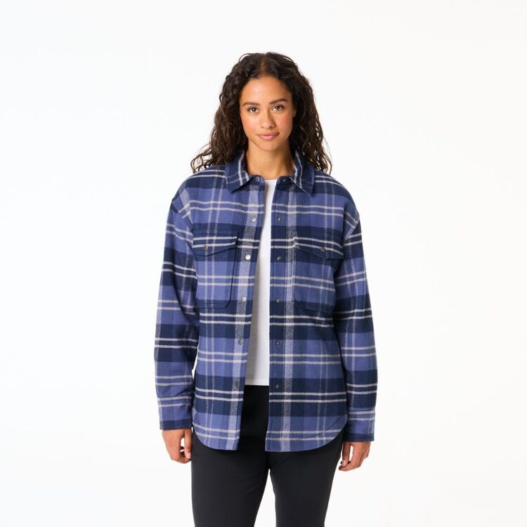Flannel Women's Checked Shacket Cape Women's Check Shacket
