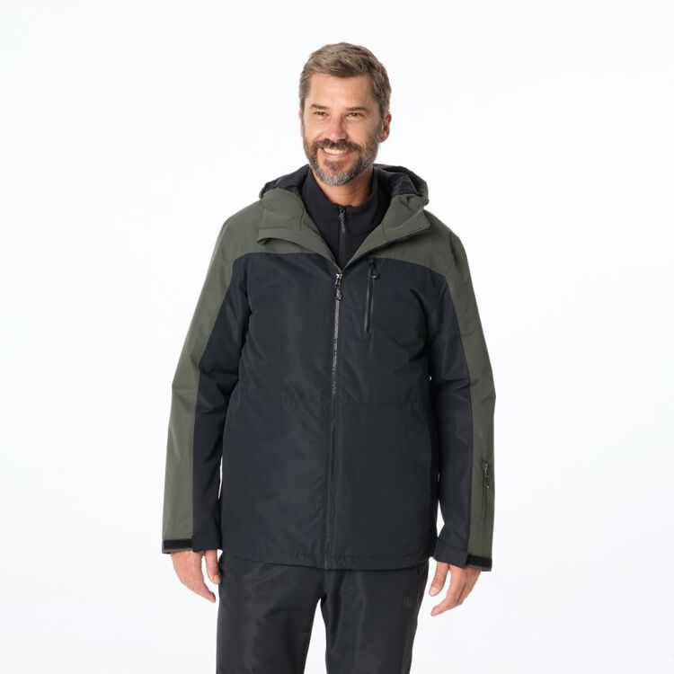 37 Degrees South Men's Traverse Snow Jacket Khaki Black
