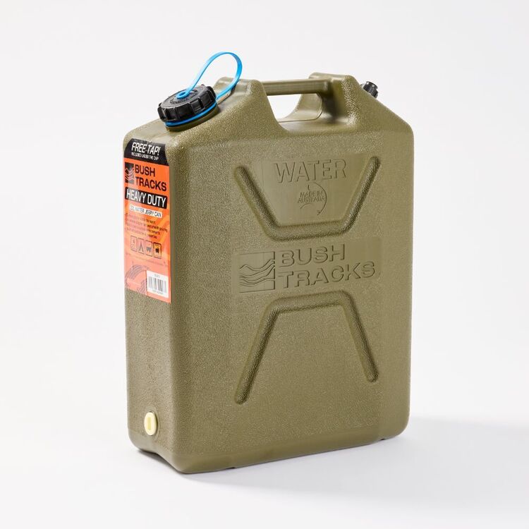 Bush Tracks 22L Heavy Duty Water Can with Tap Olive Drab 22 L