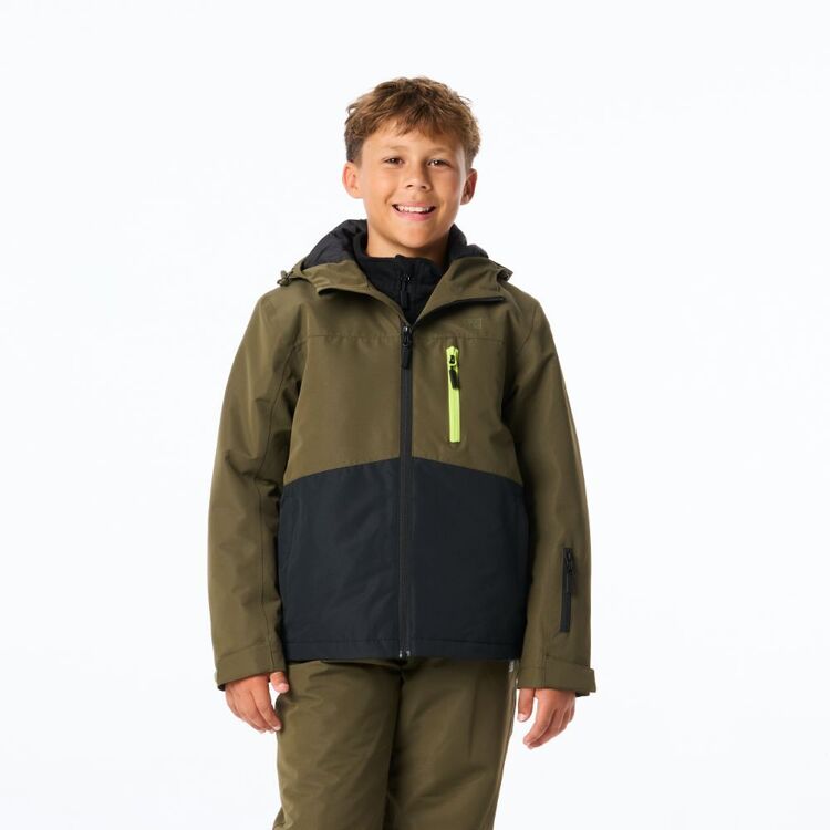 37 Degrees South Youth Alaska Snow Jacket Black Khaki
