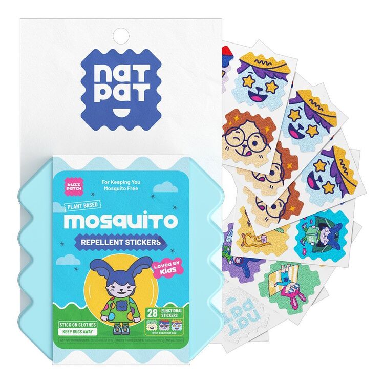 Natural Patch Buzz Patch Kids Mosquito Repellent Stickers 28 Stickers ...