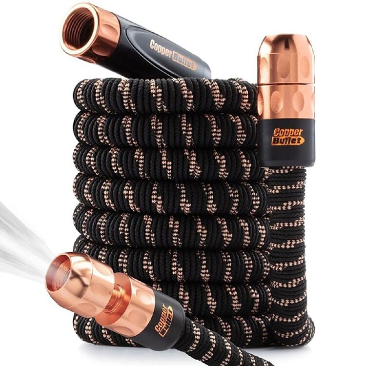 Pocket Hose Copper Bullet Ultra Light-Weight 15m Garden Hose Black