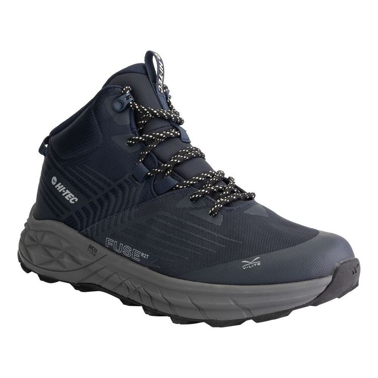 Zapatillas De Senderismo HI-Tec Fuse Trail Mid WP - Impermeables, Transpirables, Negras/Gris/Rosa