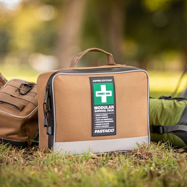 First Aid Kit Mobile Rack FastAid Aspire-Edition Modular Survival First Aid Kit Khaki | Anaconda