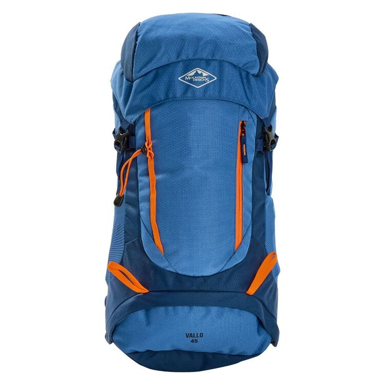 Mountain Designs Vallo Hike Pack 45L Blue & Orange | Anaconda Mountain Designs Vallo Hike Pack 45L Blue & Orange | Anaconda