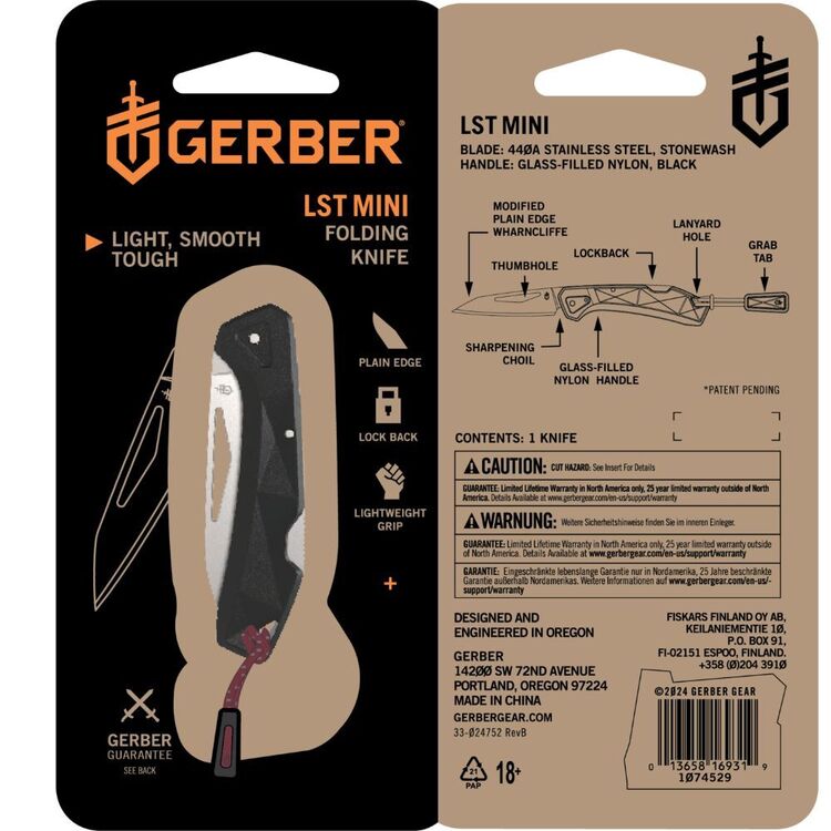 Mini Floding Knife Gerber LST Mini Folding Knife Black | Anaconda