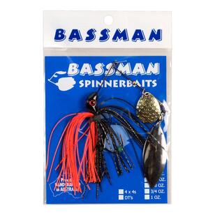 Bassman Tandem 3/8 Oz Spinnerbait Black & Orange 3/8 oz
