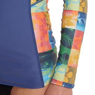 O'Neill Women's Laney Full Zip Short Sleeve Rash Vest Susie Stripe