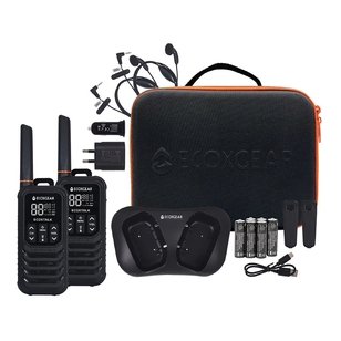 Ecoxgear 2 Watt UHF CB Radio Handheld Twin Pack Black 2W
