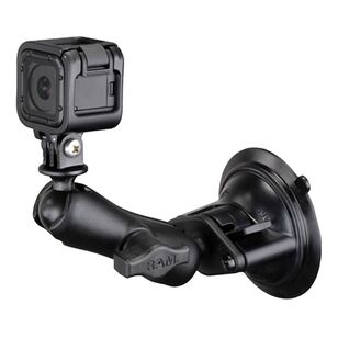 RAM Twist-Lock Suction Cup Mount with Universal Action Camera Adapter