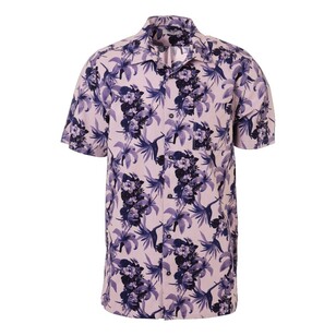 Cape Men's Floral Shirt Mauve
