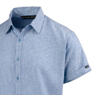 Mountain Designs Men's Zanzibar Short Sleeve Shirt Blue