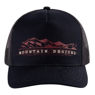 Mountain Designs Unisex Navy Embroidery Contour 5 Panel Trucker Cap Navy Print Embroidery One Size