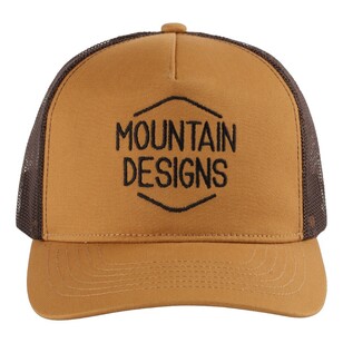 Mountain Designs Unisex Tan Embroidery Contour 5 Panel Trucker Cap Tan Embroidery One Size