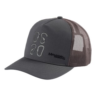 Mountain Designs Unisex Embroidery Contour 5 Panel Trucker Cap Charcoal Print Embroidery One Size