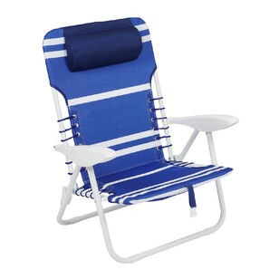 Coconut Grove Ocean Breeze Beach Chair Blue Stripe