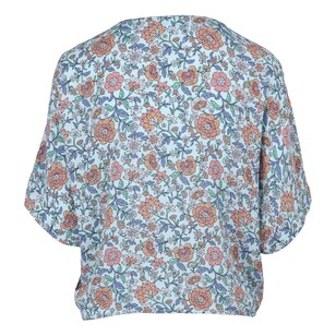 Trip In A Van Women's Short Sleeve Pattern Shirt Summer Bouquet