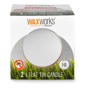 Waxworks Flat Tin Tropical Strength Candle 2 Pack Multicoloured 2 Pack