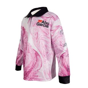 Aby Garcia Tropographic Pink Kids Sublimated Fishing Shirt