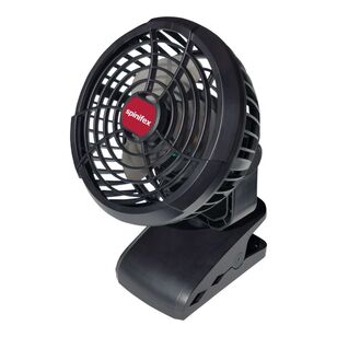 Spinifex Lithium 6" Rechargeable Clip Fan Black 6 in