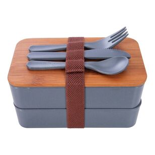 Is Gift Wheat Straw Bento Box With Cutlery Multicoloured