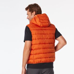 Cape Men's Discard Hood Puffer Vest Orange