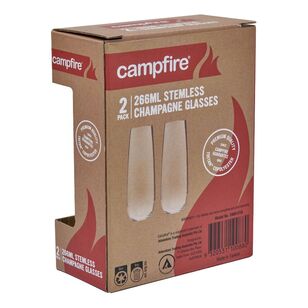 Campfire Tritan Champagne Wine Glass 2 Pack Clear