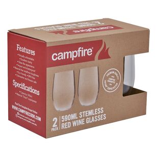Campfire Tritan Red Wine Glass 2 Pack Clear