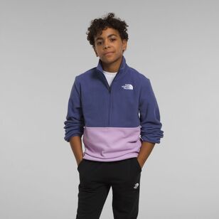 The North Face Teen Quarter Zip Pullover Cave Blue