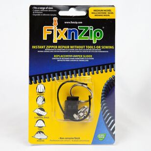 Fixnzip Medium Replacement Zip Slider Silver M