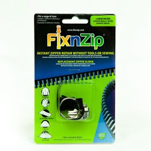 Fixnzip Large Replacement Zip Slider Silver L