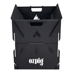 Ozpig 3-in-1 Flatpack Fire Pit Black