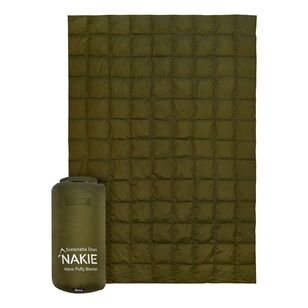 Nakie Recycled Puffy Green Blanket Olive Green