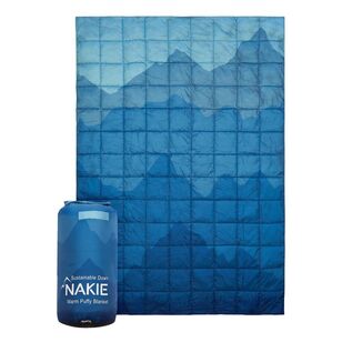 Nakie Recycled Puffy Blue Blanket Mountain Blue