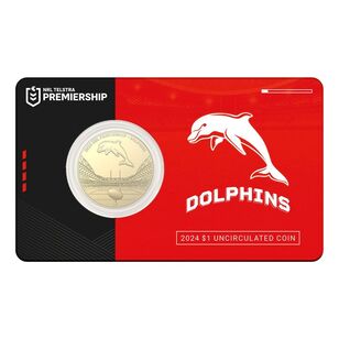 NRL Dolphins $1 Team Coin in Card