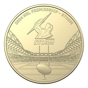 NRL Melbourne Storm $1 Team Coin in Card