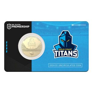 NRL Gold Coast Titans $1 Team Coin in Card