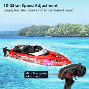 Remote Control Racing Yatch High Speed RC 2.4GHz Boat - +25k/h Remote Control Racing Boat Red ...
