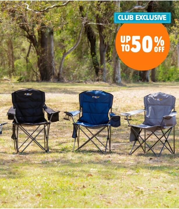 CLUB EXCLUSIVE Up To 50% Off All Chairs & Recliners By OZtrail, Spinifex & Dune 4WD