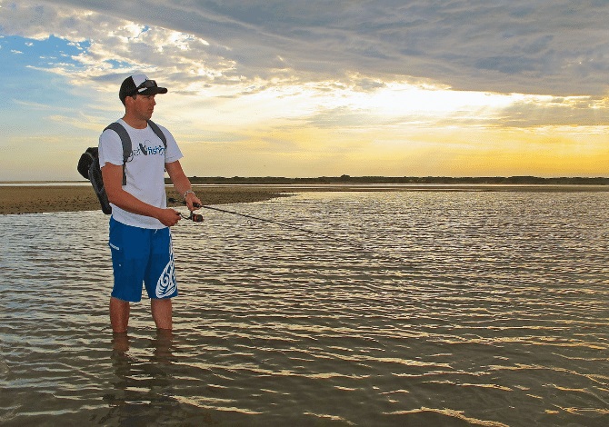 Wading for whiting on topwater lures